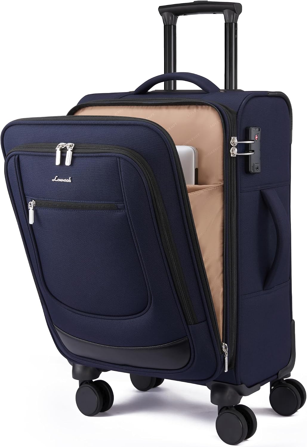 LOVEVOOK Maletas Softside con ruedas para viajes para mujeres y hom...