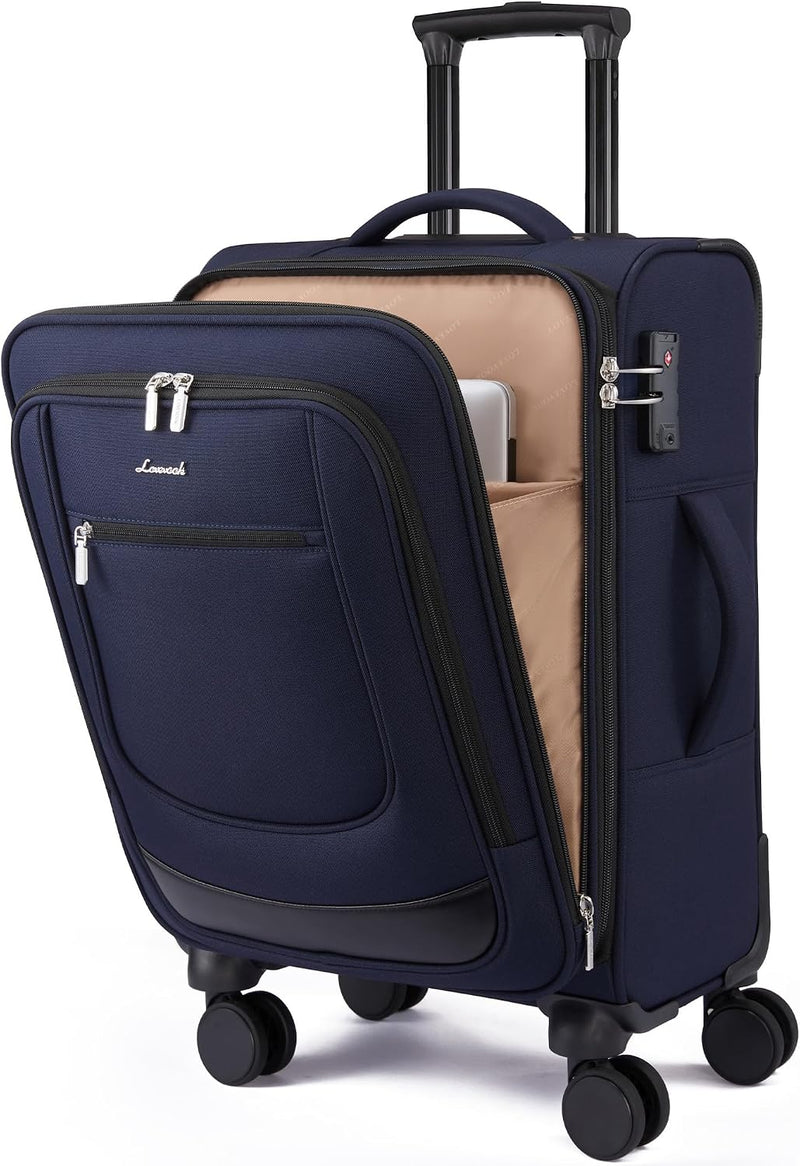 LOVEVOOK Maletas Softside con ruedas para viajes para mujeres y hom...