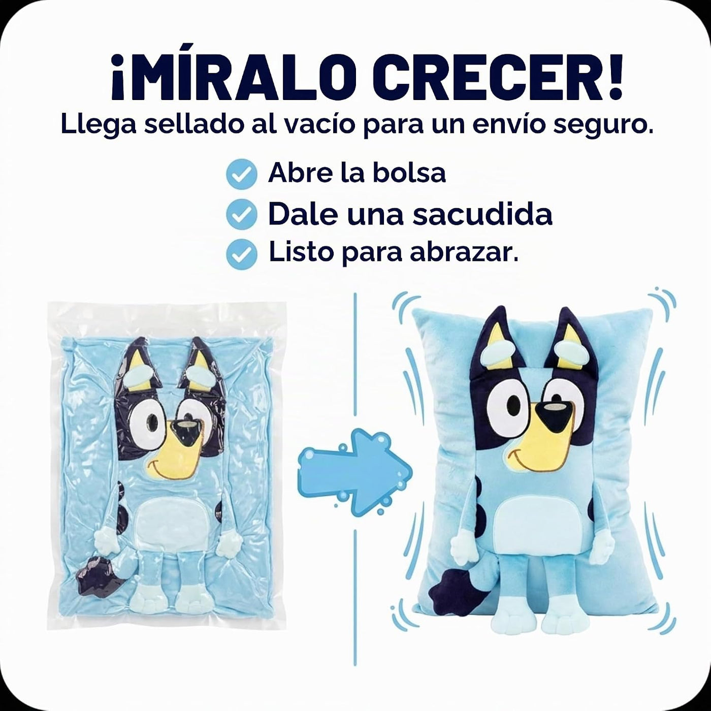 Almohada de Abrazo Bluey - Almohada Decorativa de Felpa Super Suave...