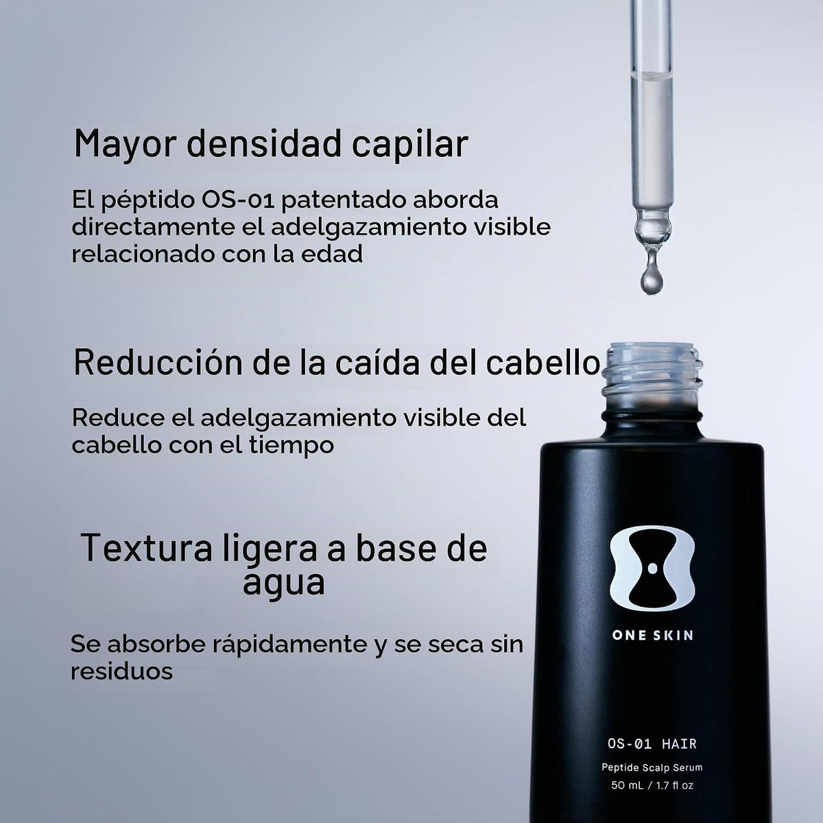 oneskin OS-01 HAIR Peptide Scalp Serum | Reduce la caída y apoya la...