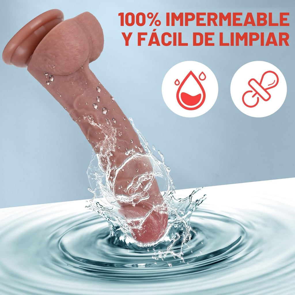 Kstert - Consolador de silicona líquida realista de carne de 7.8 pu...
