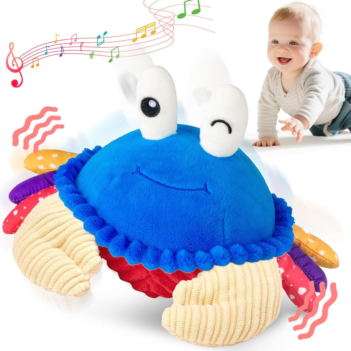 Juguetes para bebés de 12 a 18 meses, juguete de peluche musical de...