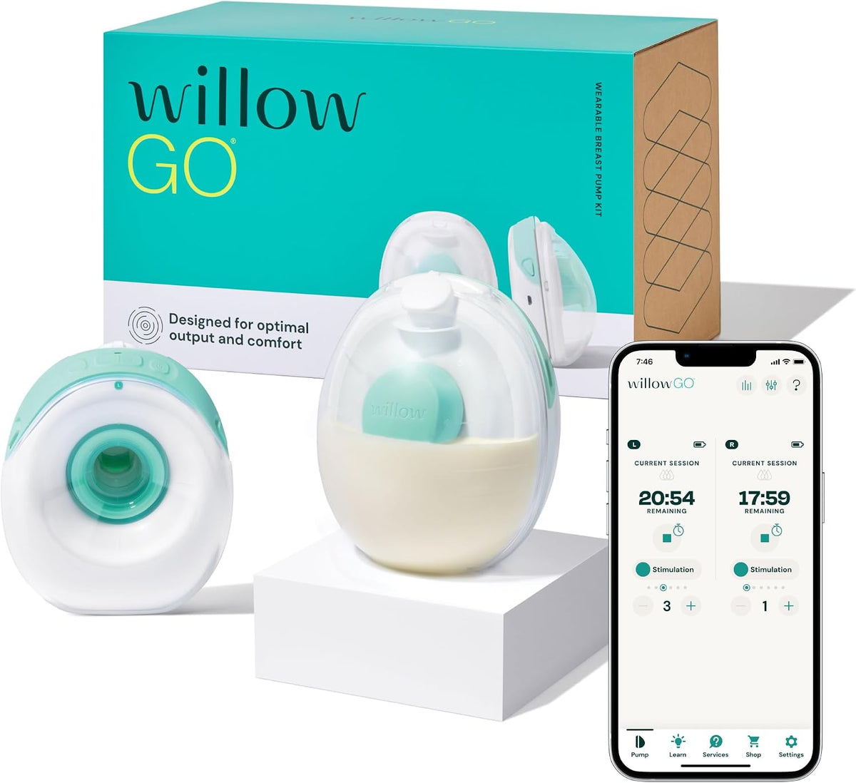 Willow Go - Extractor de leche manos libres - Extractor de lactanci...