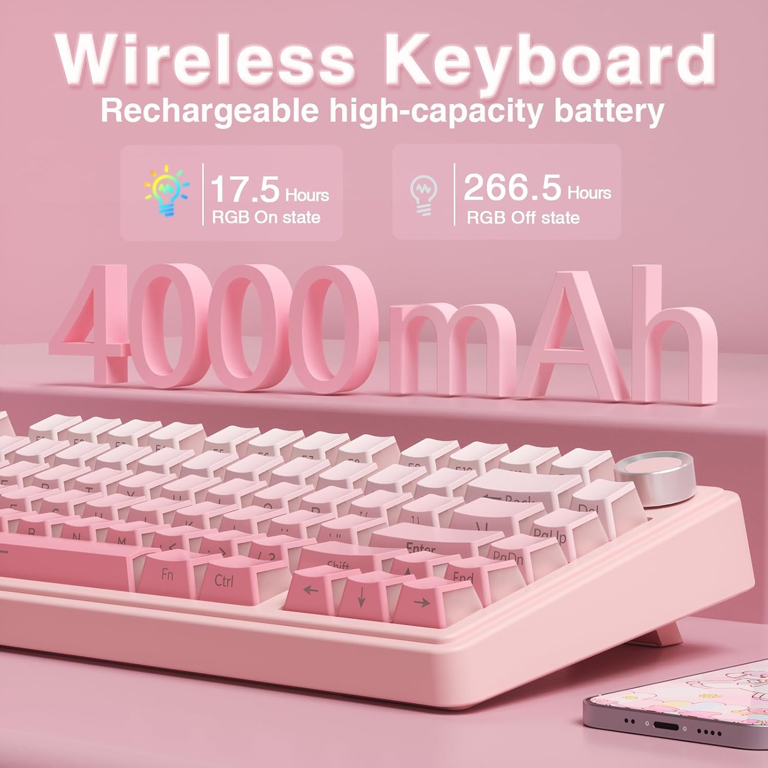 AULA F75 Pro Teclado mecánico inalámbrico versión silenciosa, tecla...
