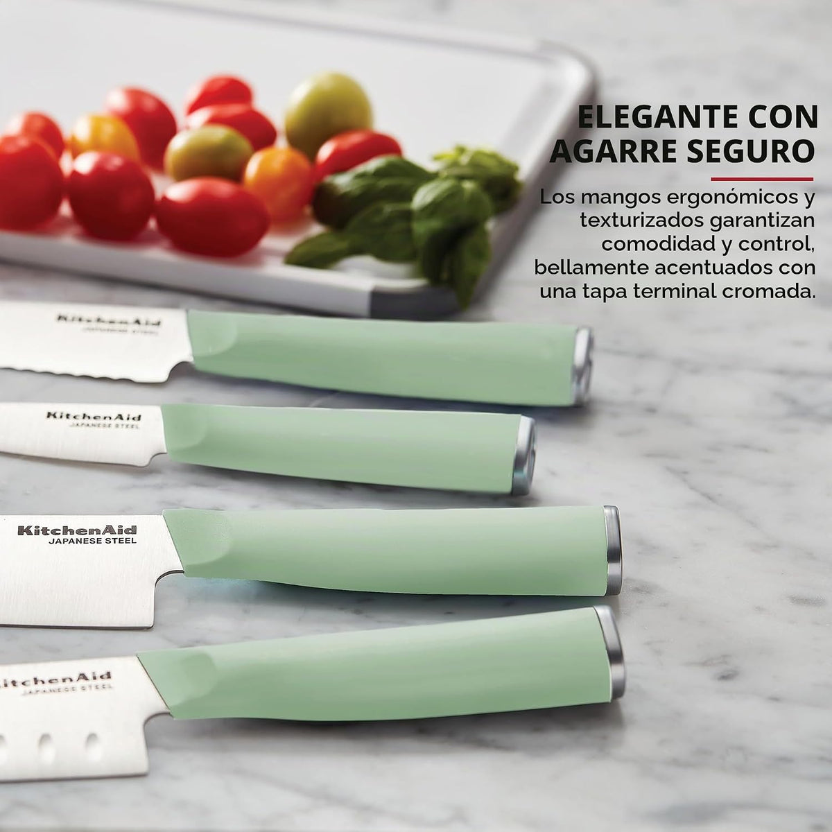Juego de chef KitchenAid con fundas de ajuste personalizado, cuchil...