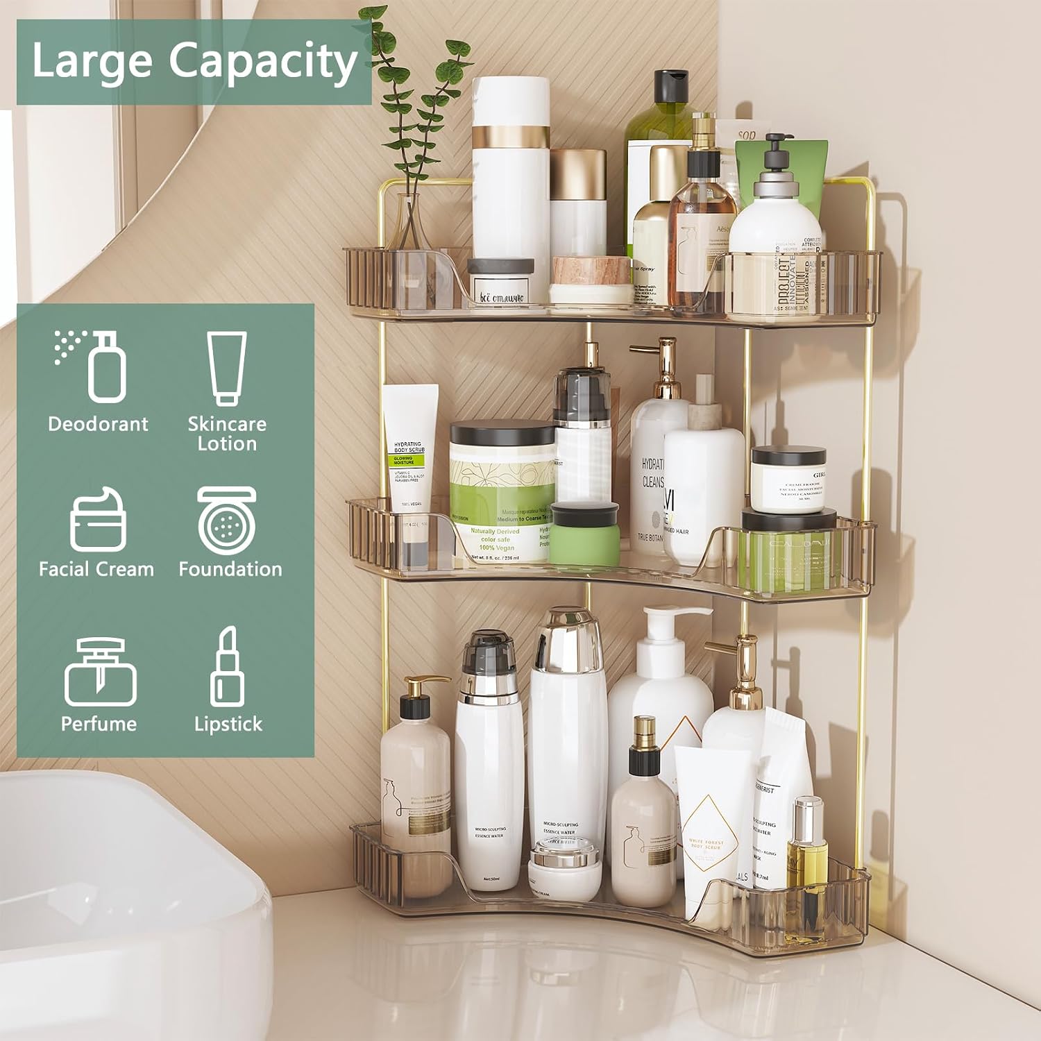 Webetop Organizador de Encimera para Baño, Organizador Esquinero de...