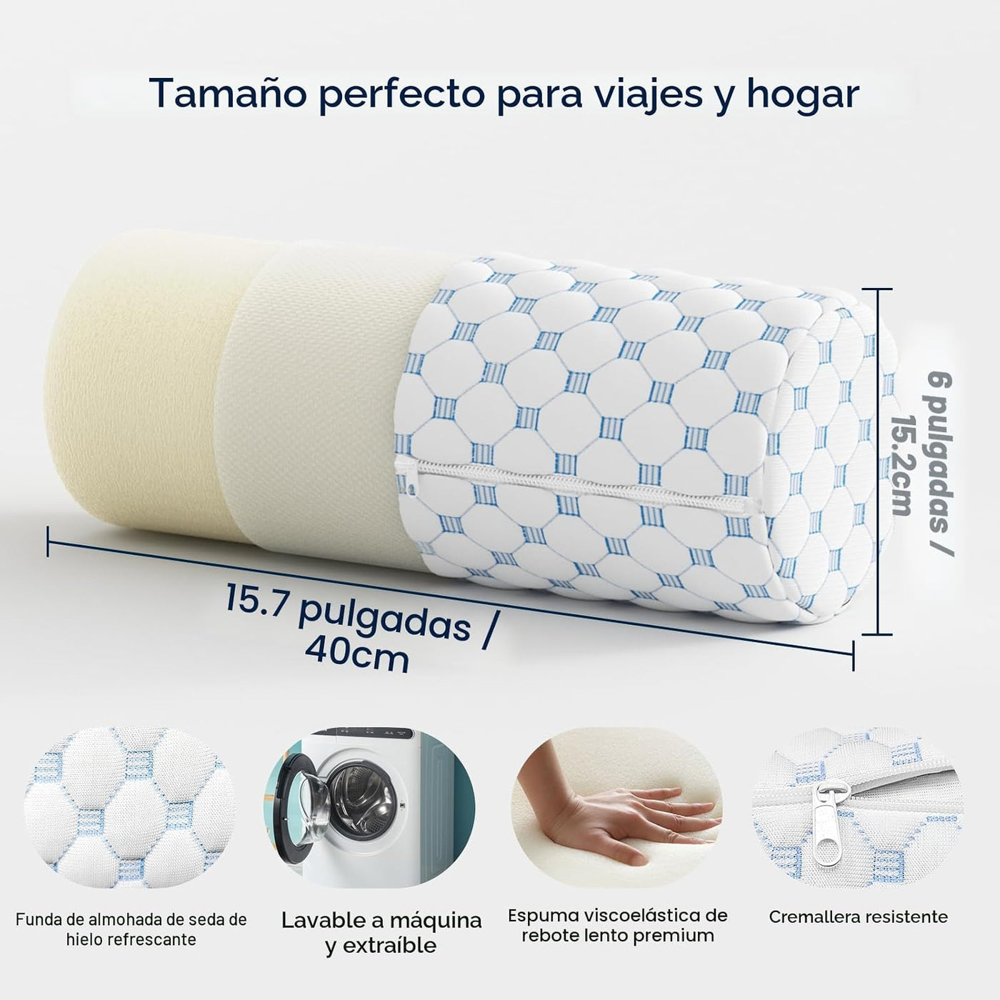 Forcanby Almohada Enrollable para el Alivio del Dolor de Cuello - A...