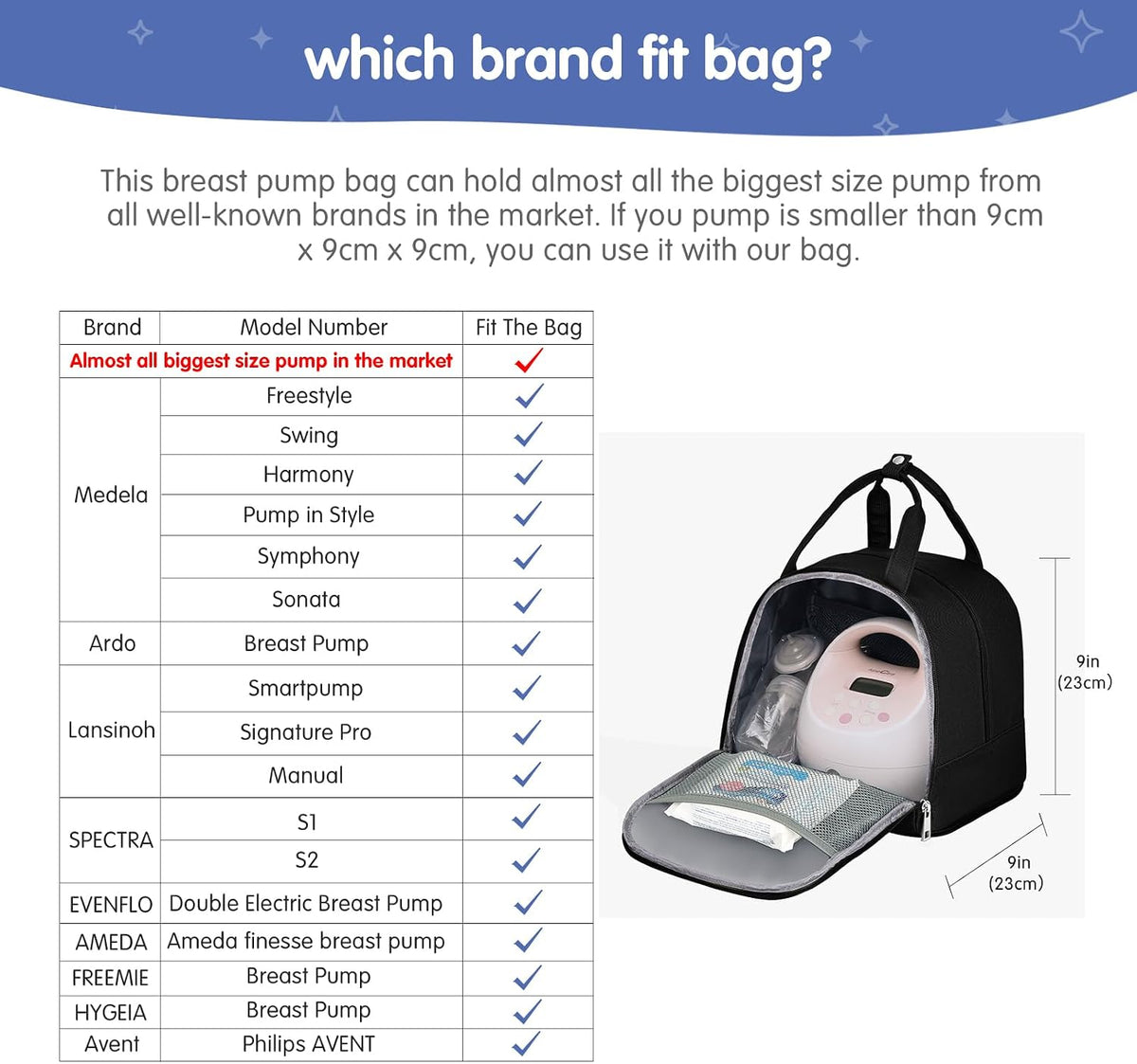 Derbiedersinn - Bolsa para extractor de leche, compatible con bomba...