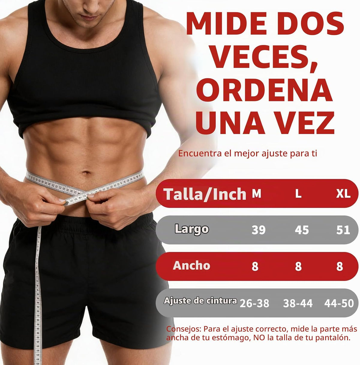 NEWCOO Banda de Sudor para Entrenamiento de Cintura para Mujeres y...