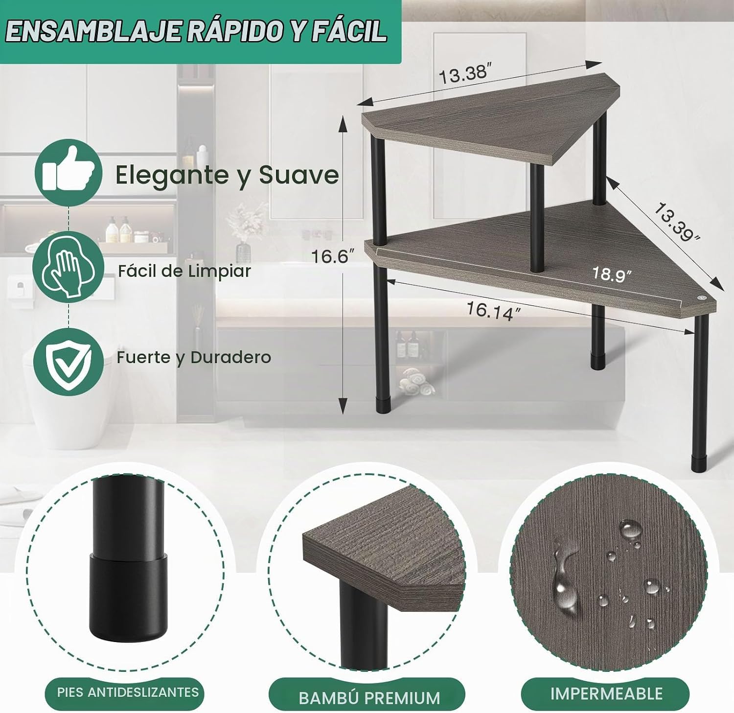 Weenson Organizador de mostrador de baño sobre el fregadero, organi...