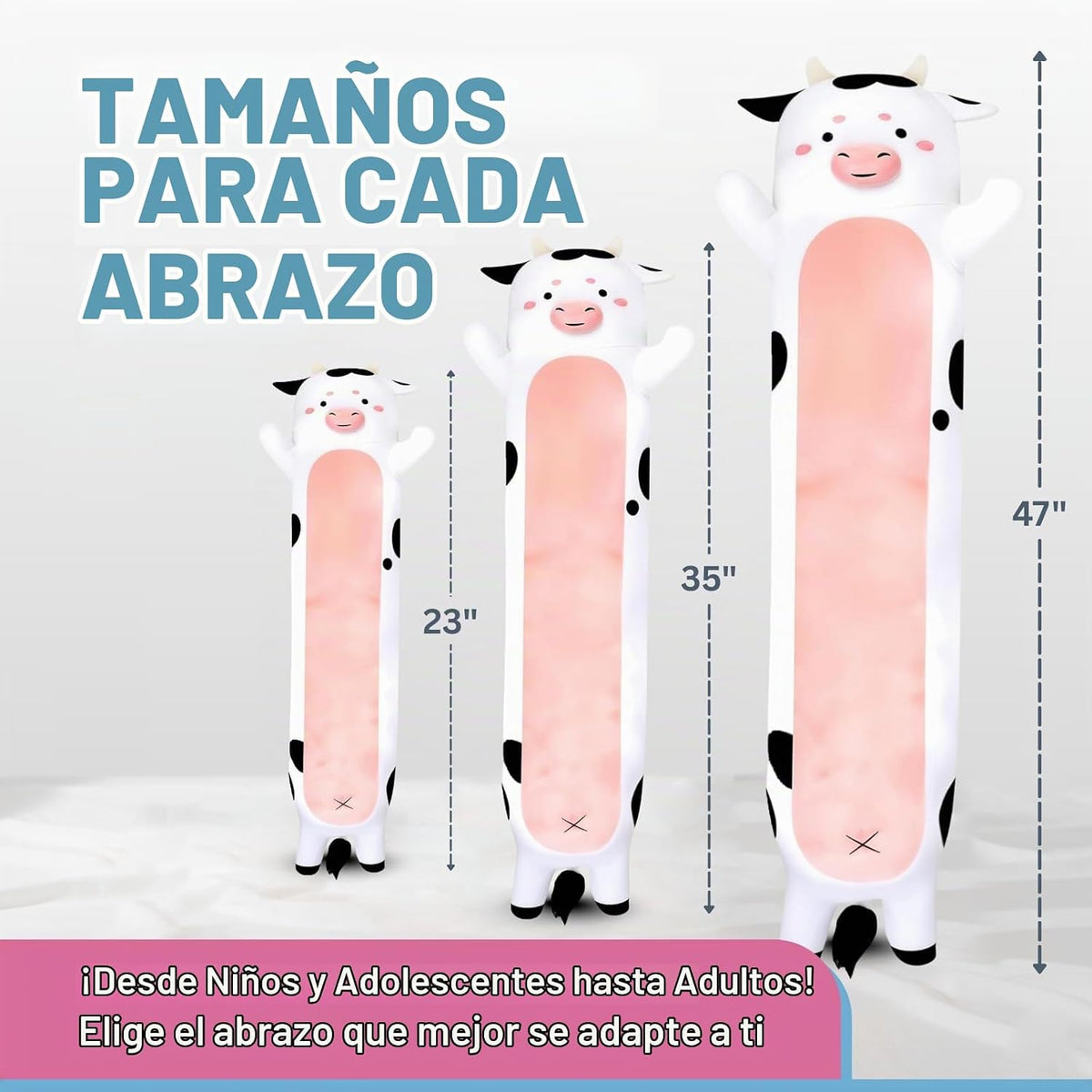 Cuddle Paws Almohada Corporal de Felpa con Estampado de Vaca para N...