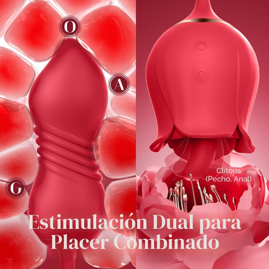 Vibrador de juguete de rosa para adultos, juguetes sexuales MOOLIGI...