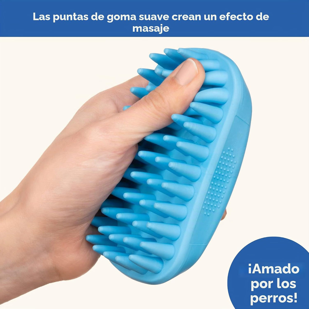 Cepillo de curry de goma para perros - Cepillo suave para cabello c...