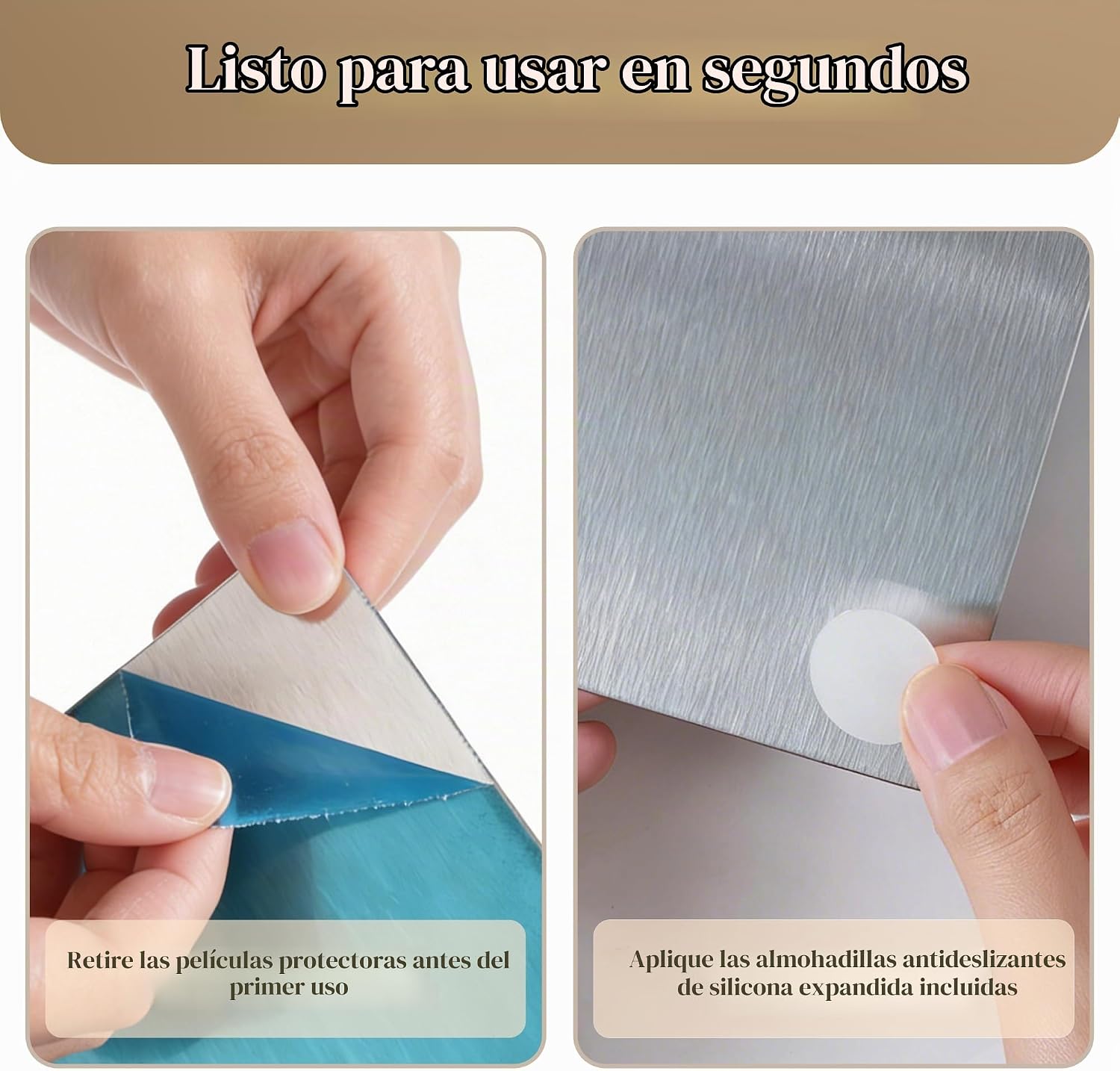 Juego de 2 tablas de cortar de acero inoxidable, juego de 2 tablas...