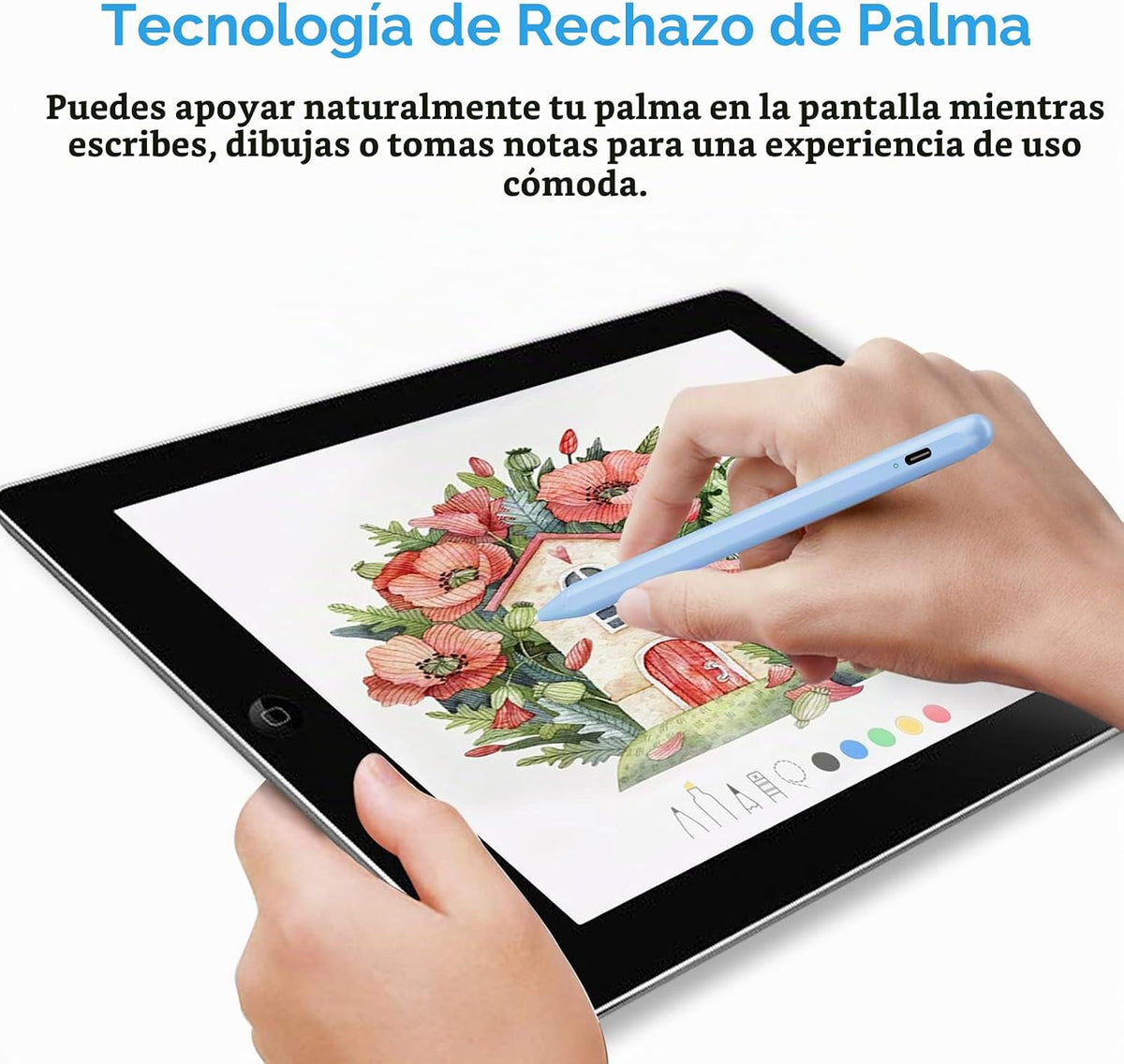 Lápiz óptico para iPad (2026-2018) con rechazo de palma de carga rá...