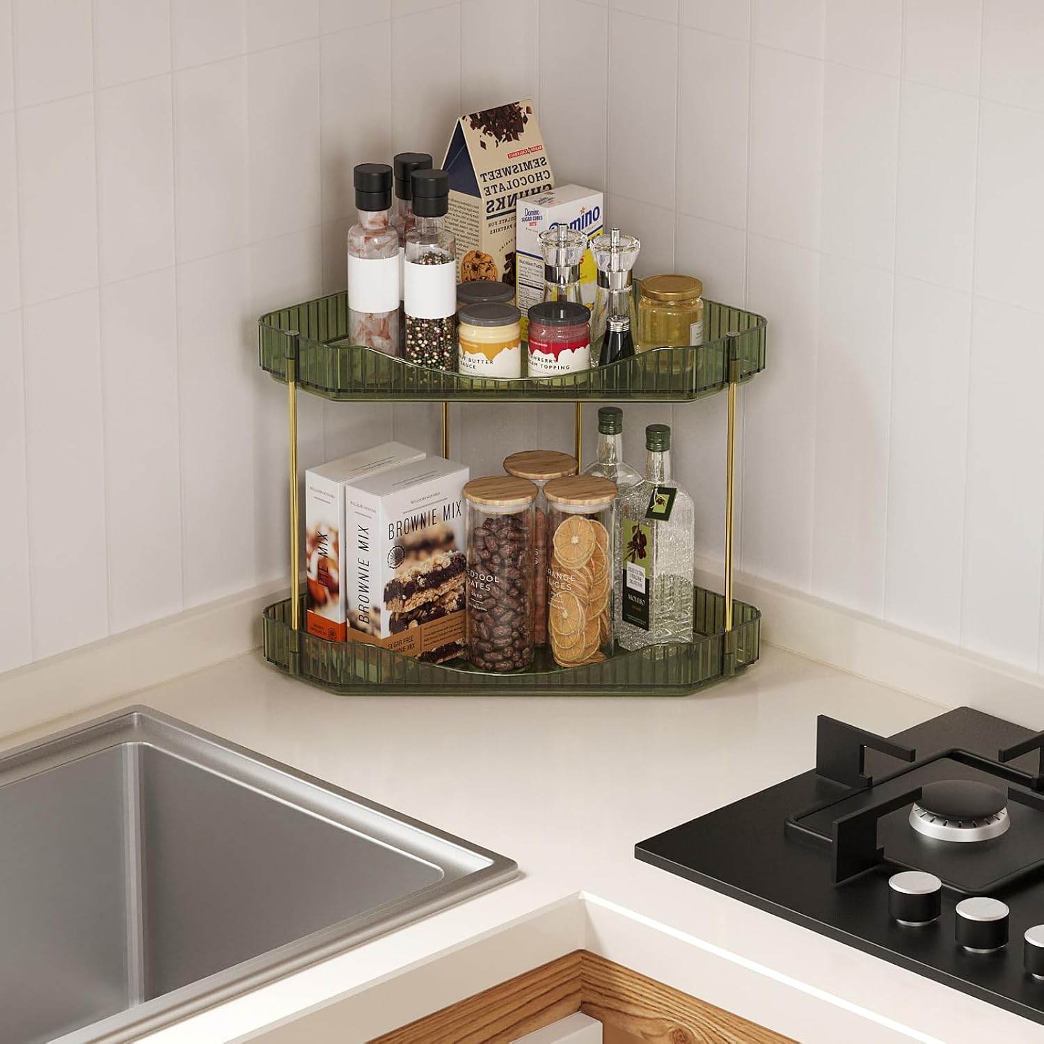 Lifewit Organizador de Esquina de 2 Niveles para Encimera de Baño,...