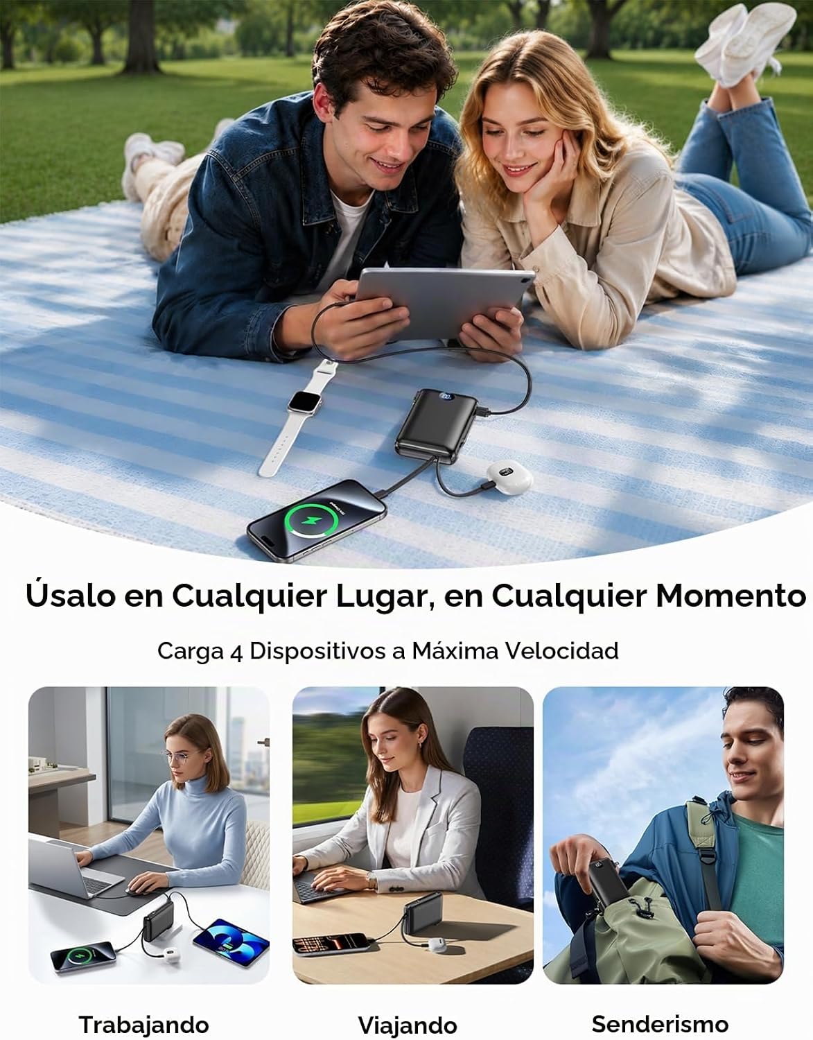 Banco portátil del poder del cargador 50000mAh capacidad masiva con...