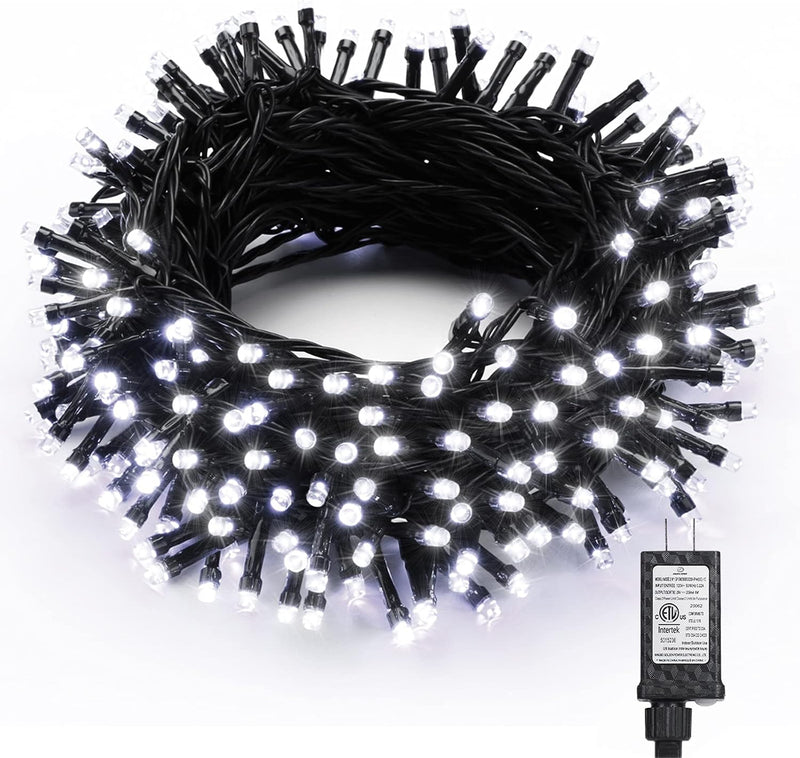 Brizled Luces navideñas blancas para exteriores, mini cadena de luc...