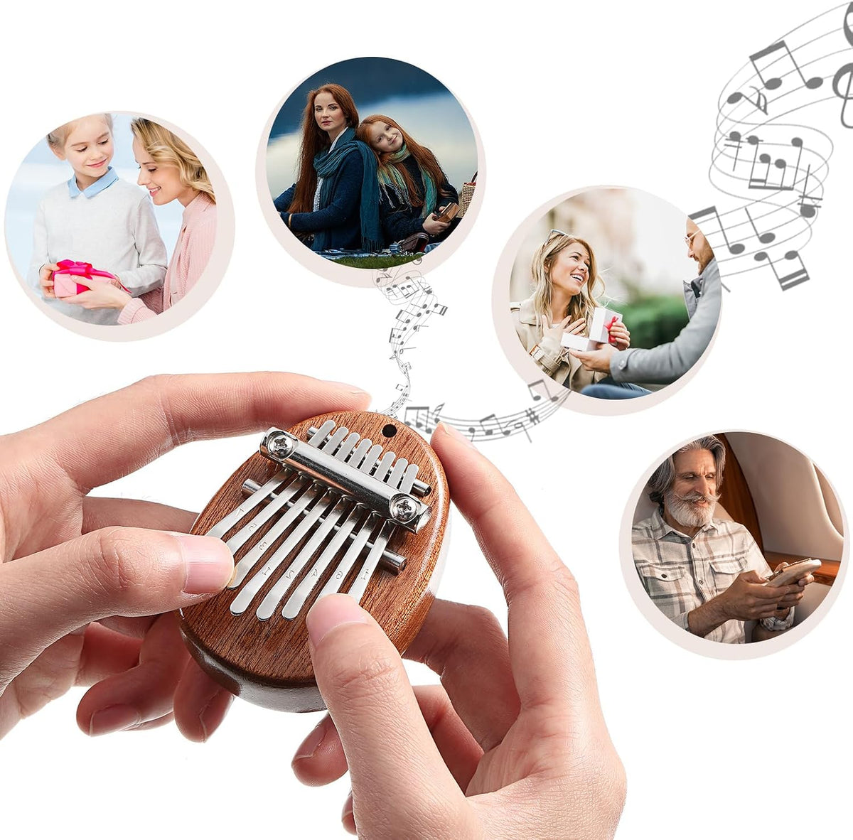 Kathfly Paquete de 15 mini Kalimba de 8 teclas, corazón de piano de...