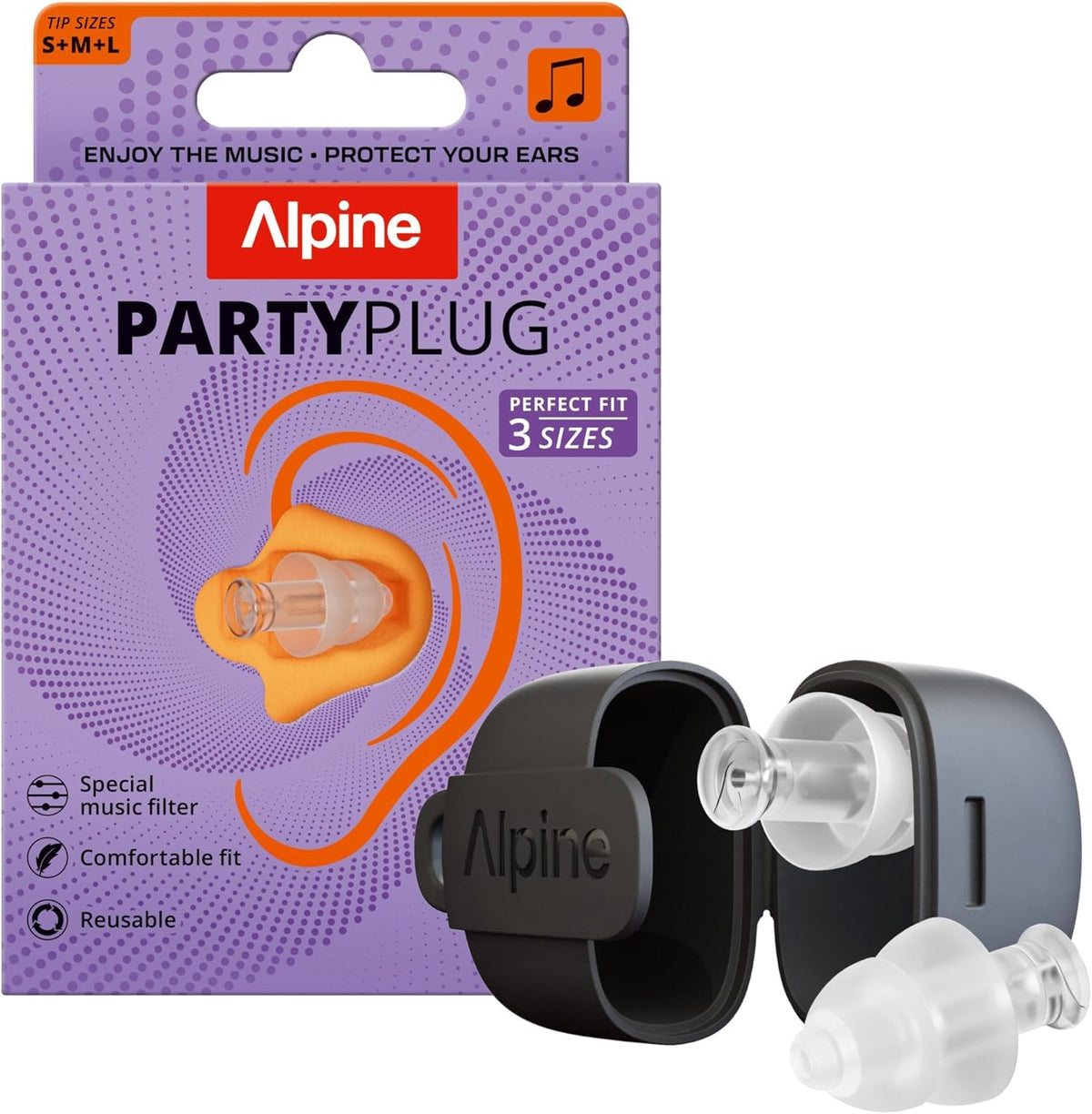 Alpine PartyPlug - Tapones para los oídos para conciertos, reducció...