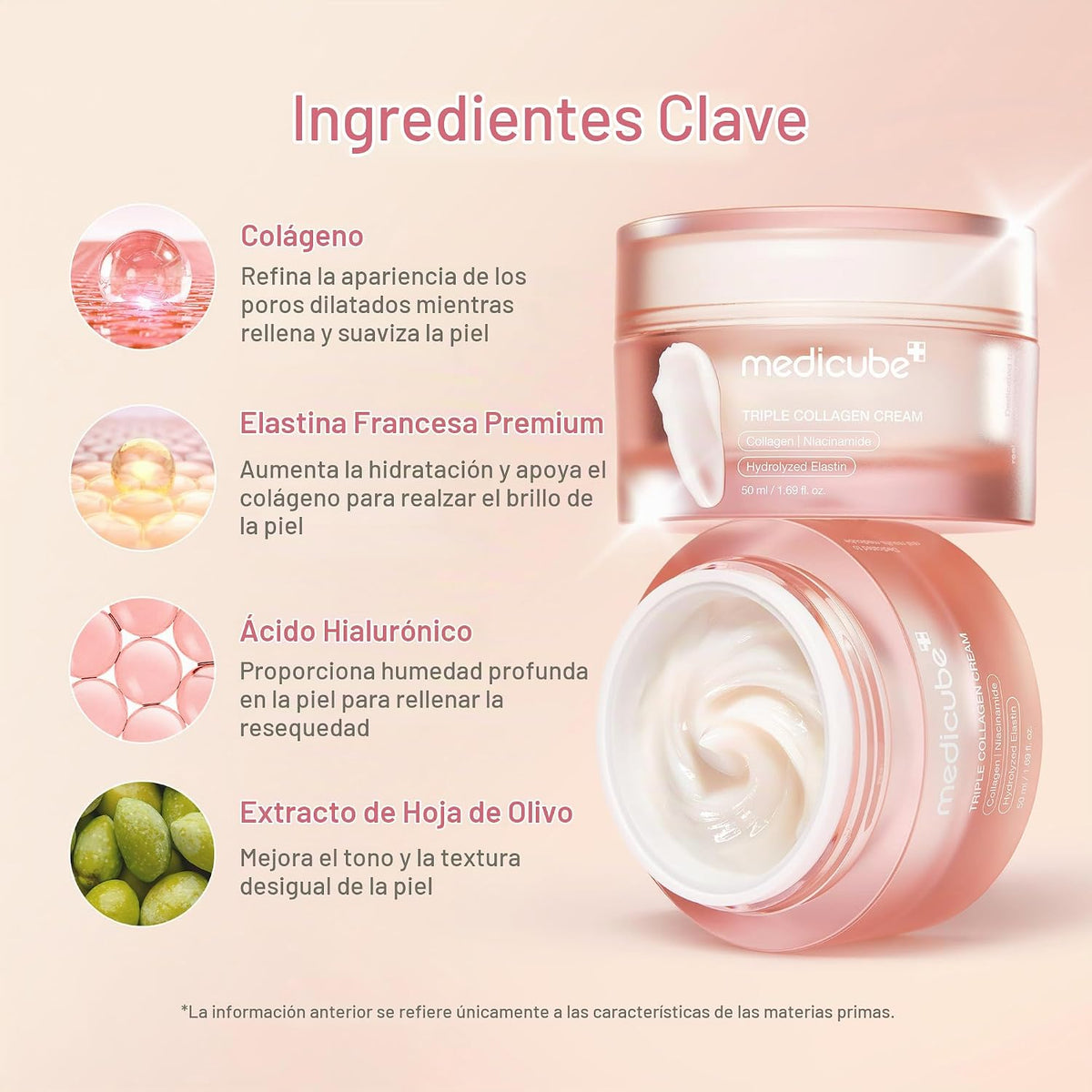 Crema triple de colágeno medicube para hidratar y reafirmar | Hidra...