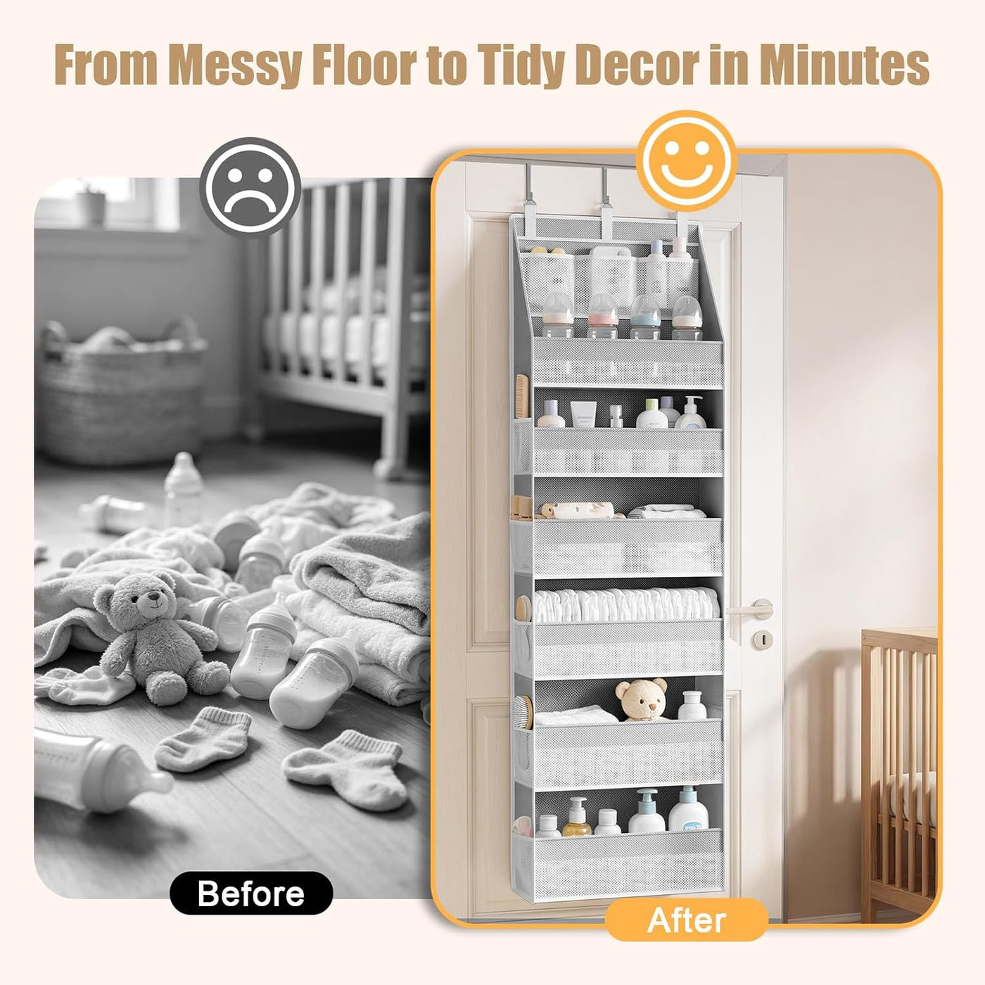 CERETIA Organizador sobre la puerta, almacenamiento colgante para a...