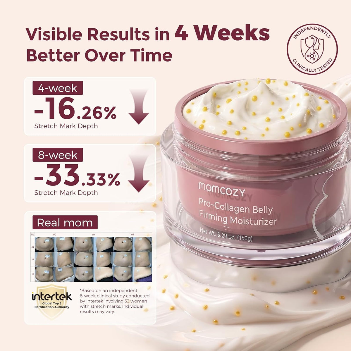Momcozy Stretch Mark Cream Trial Pack - Crema hidratante reafirmant...