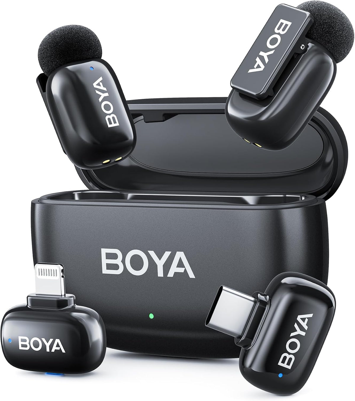 BOYA Mini 2 micrófono inalámbrico Lavalier con cancelación de ruido...