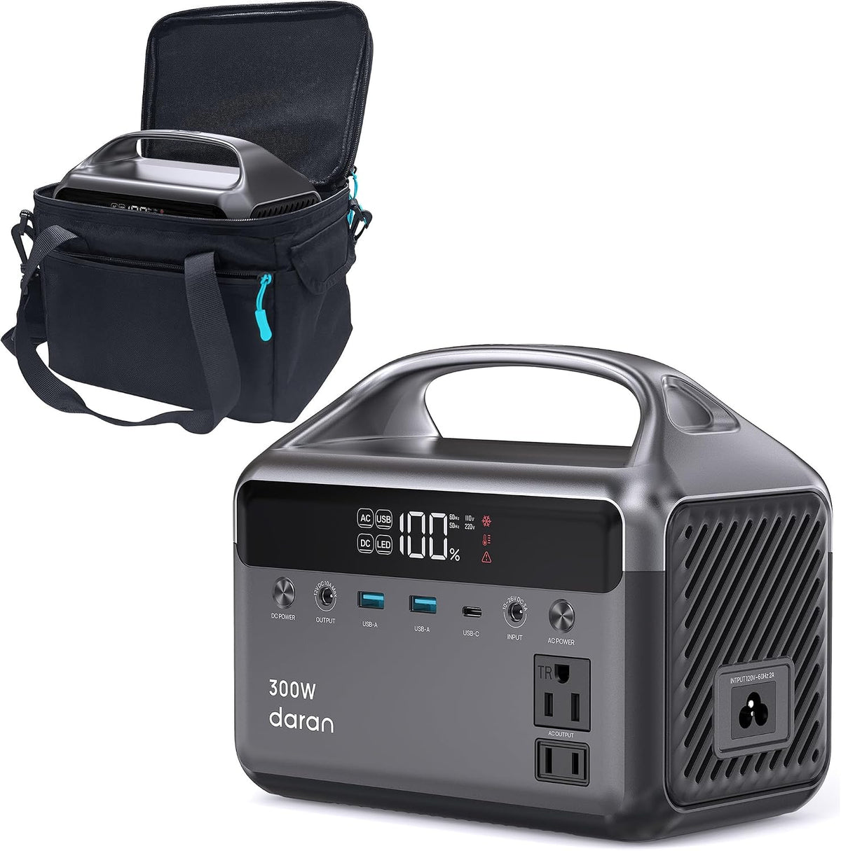Estación de energía portátil de 192 Wh(60,000 mAh) con bolsa, banco...