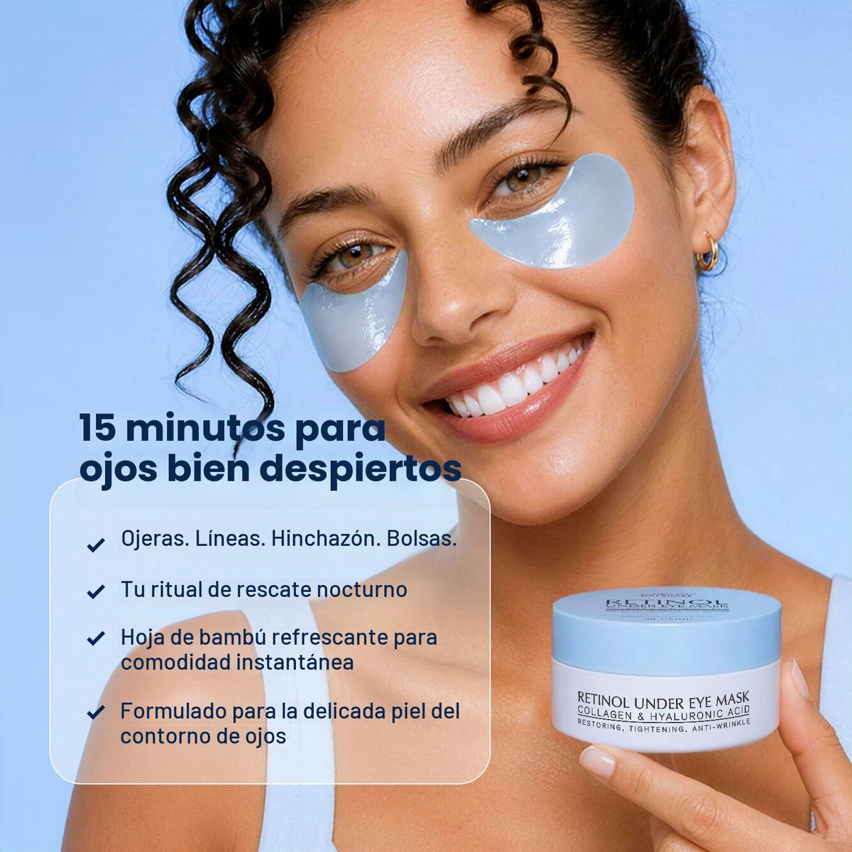 Enaskin Naturals Parches debajo de los ojos para ojos: 30 pares de...