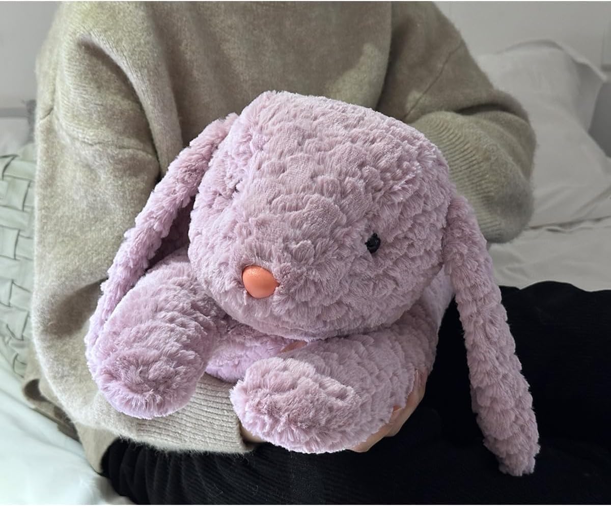 Hofun4U Almohada de felpa de conejo, animal de peluche de conejo, a...