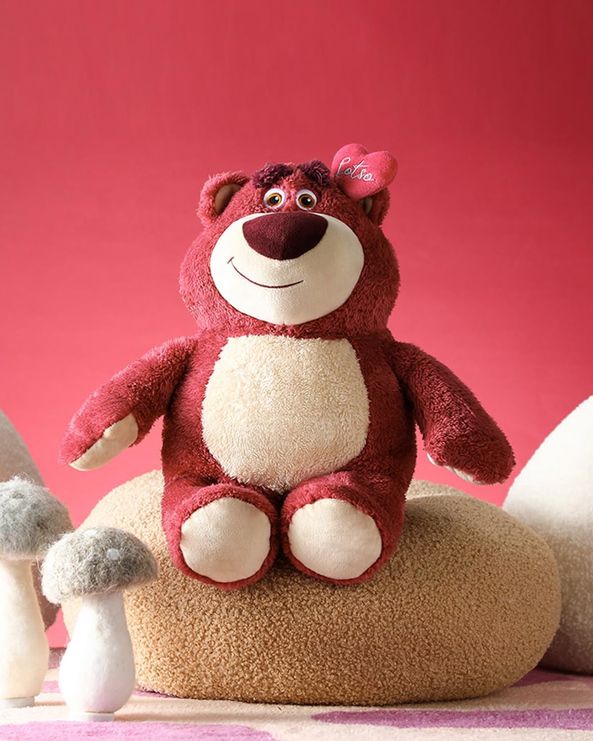 MINISO Oso de fresa de Disney Lotso de 14 pulgadas, animales de pel...