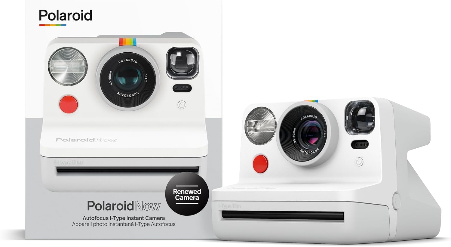 Polaroid Now I-Type - Cámara instantánea - Blanco (renovada Premium)