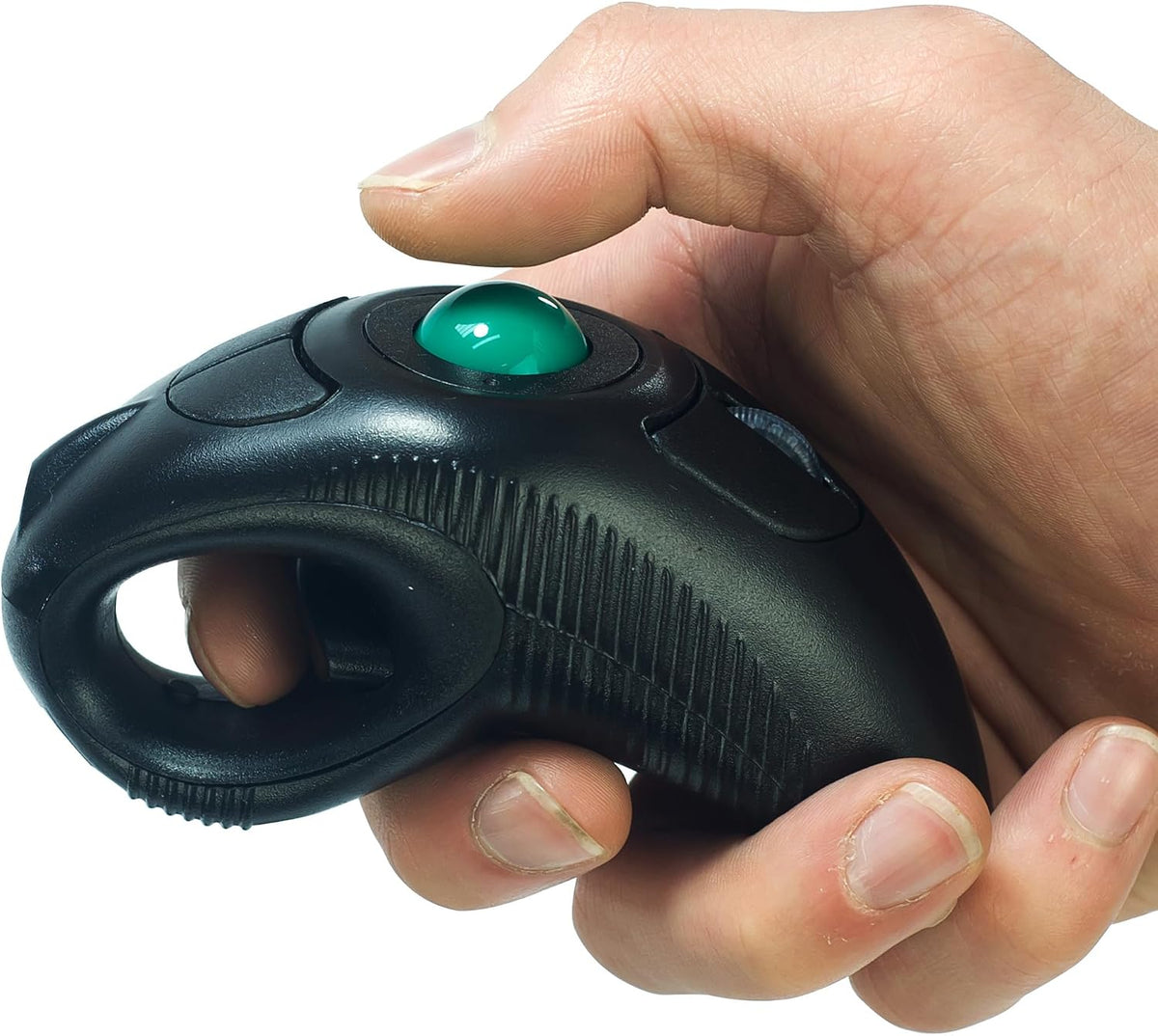 YUMQUA - Ratón de mano para dedos, ratón inalámbrico de trackball c...