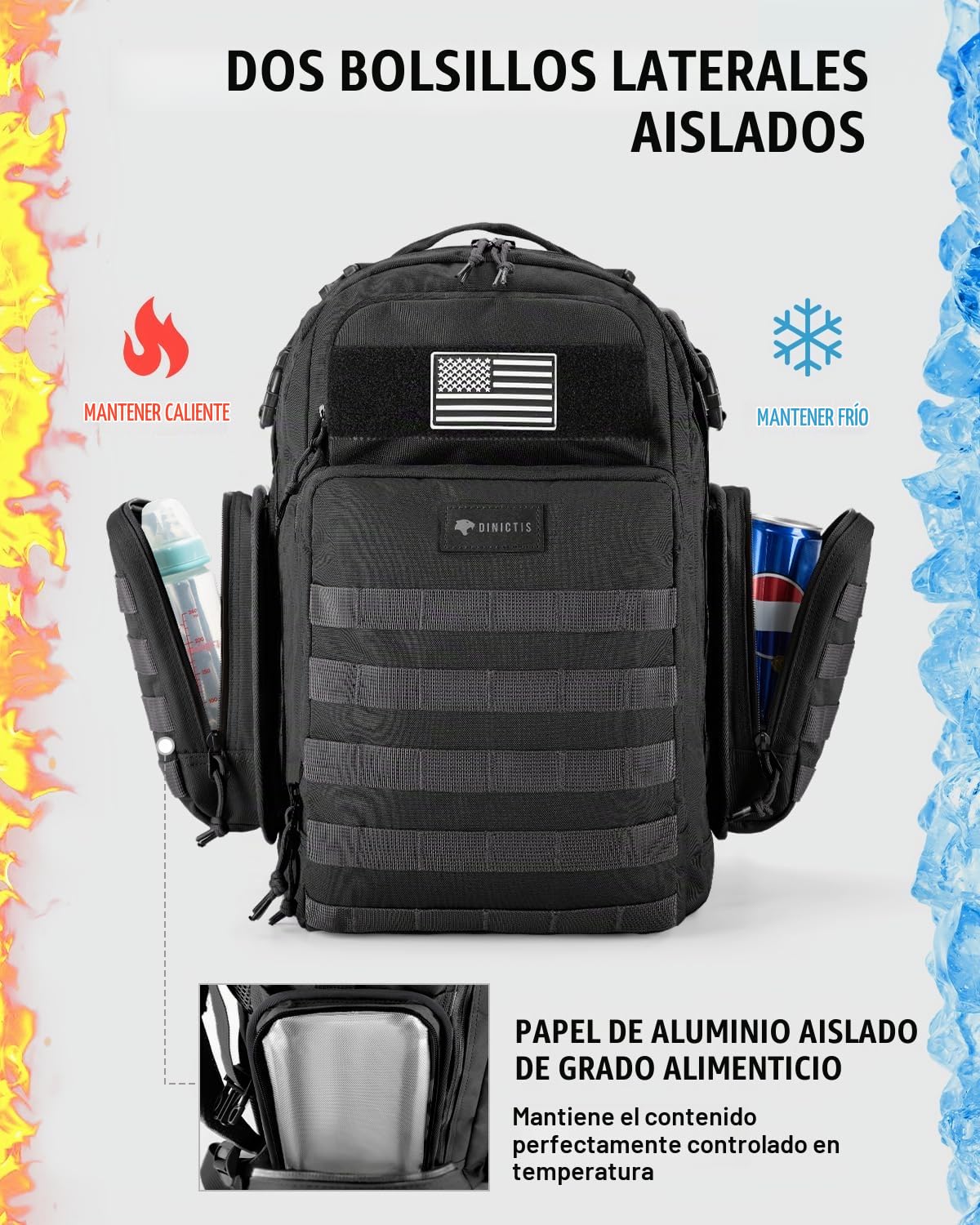 Dinictis Bolsa de pañales para papá, mochila de pañales para hombre...