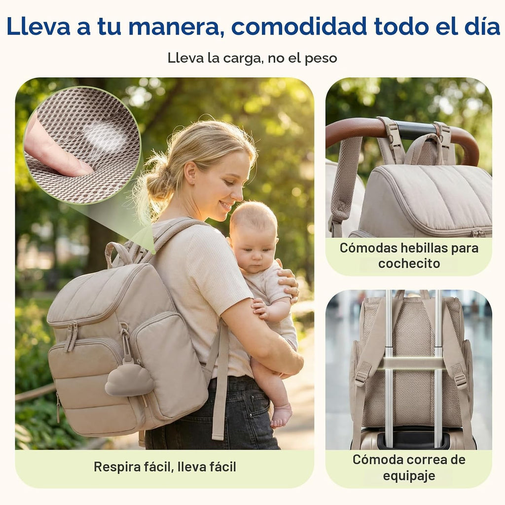 mommore Mochila para pañales, Bolsa de bebé, Mochila para pañales,...