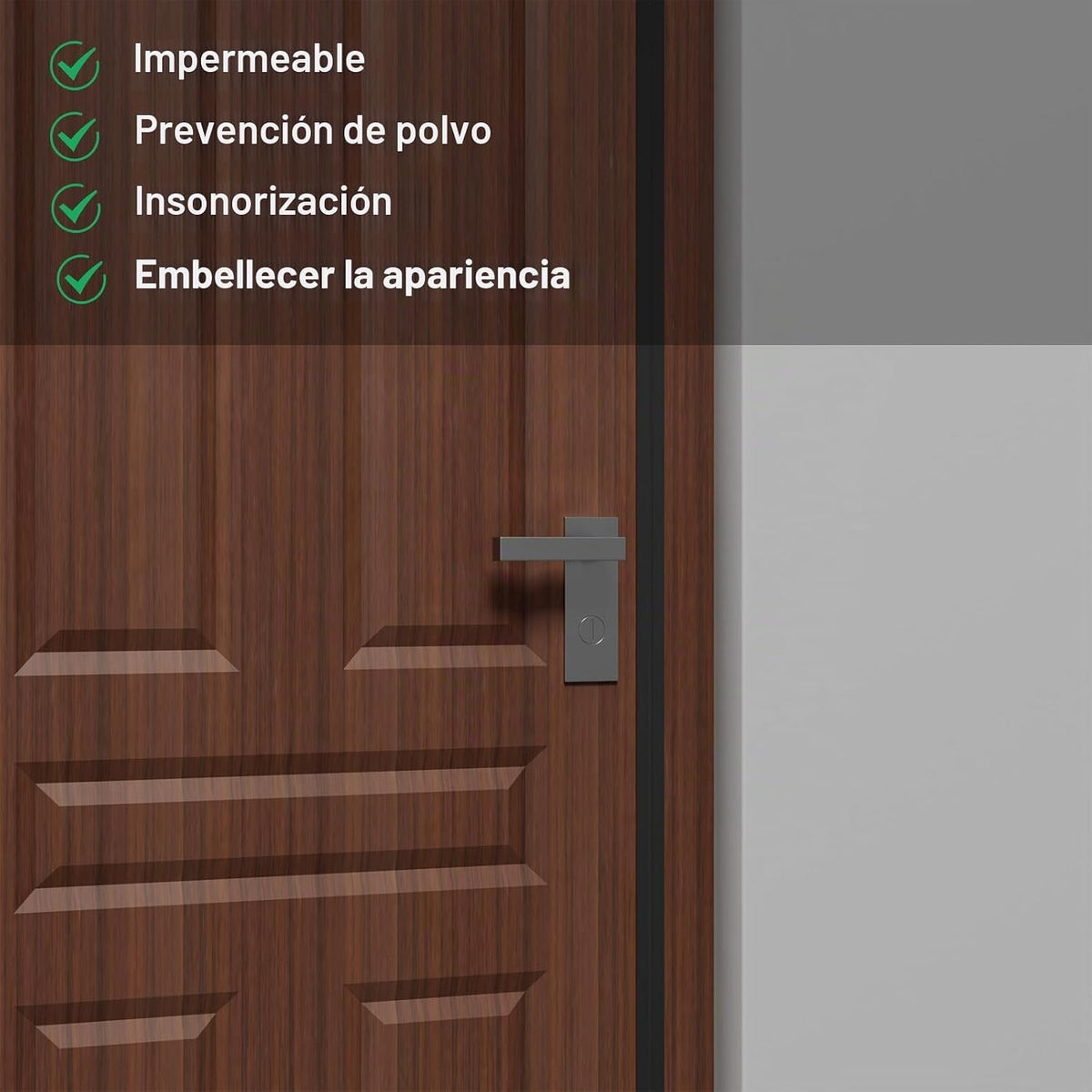 Greymond - Sello para puerta de ducha, 20 pies, negro, 1 pulgada |...