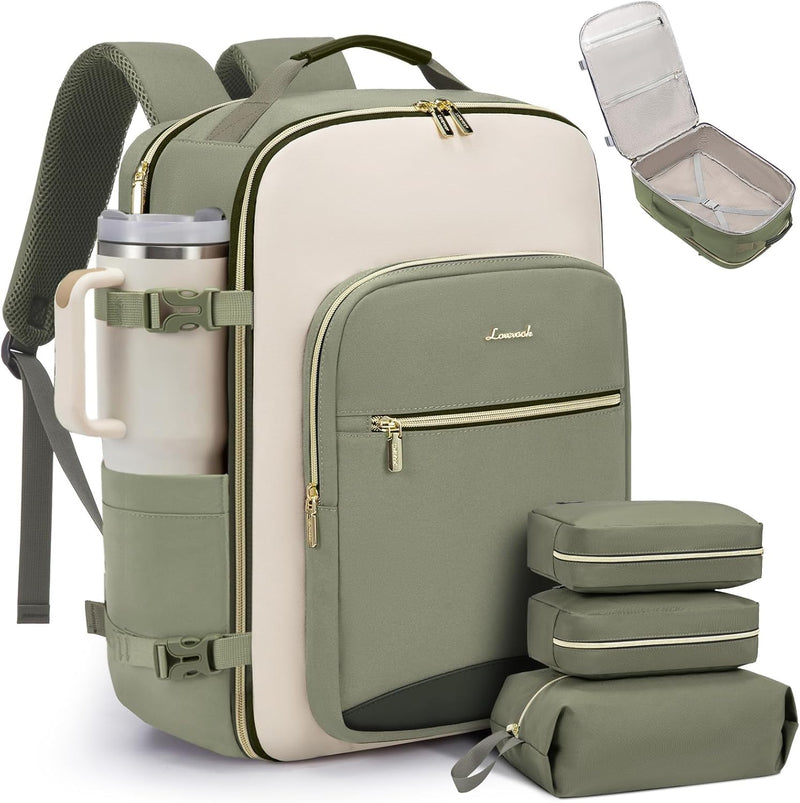 LOVEVOOK Mochila de viaje de 40 L para mujeres y hombres, equipaje...