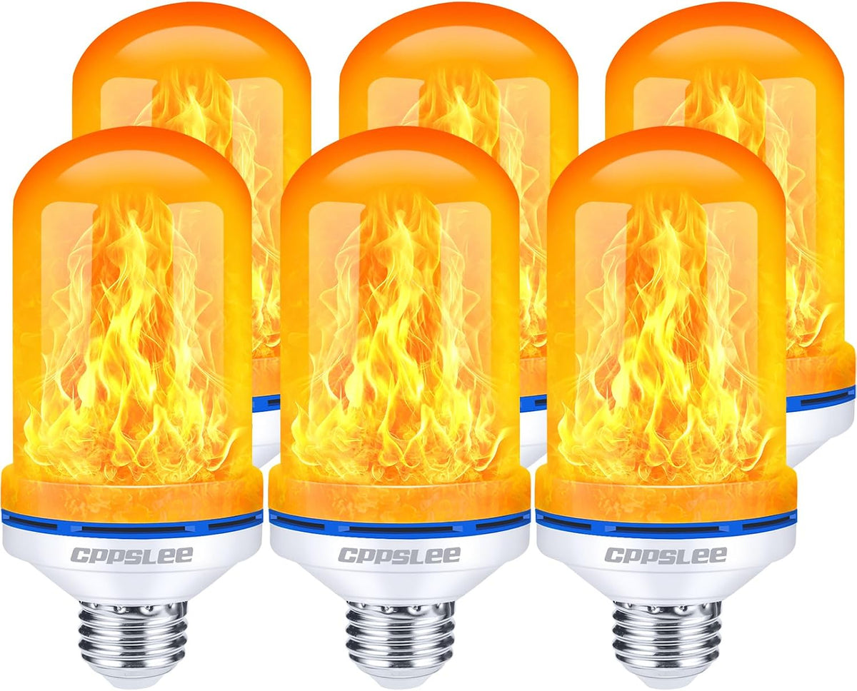 CPPSLEE Bombillas LED de llama mejoradas, 4 modos de luz parpadeant...
