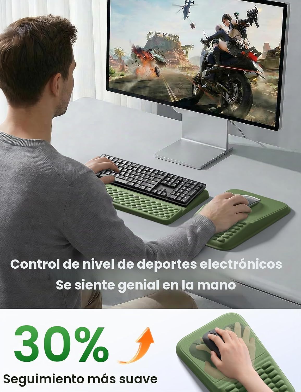 Vaydeer Juego de soporte para teclado y almohadilla para ratón con...