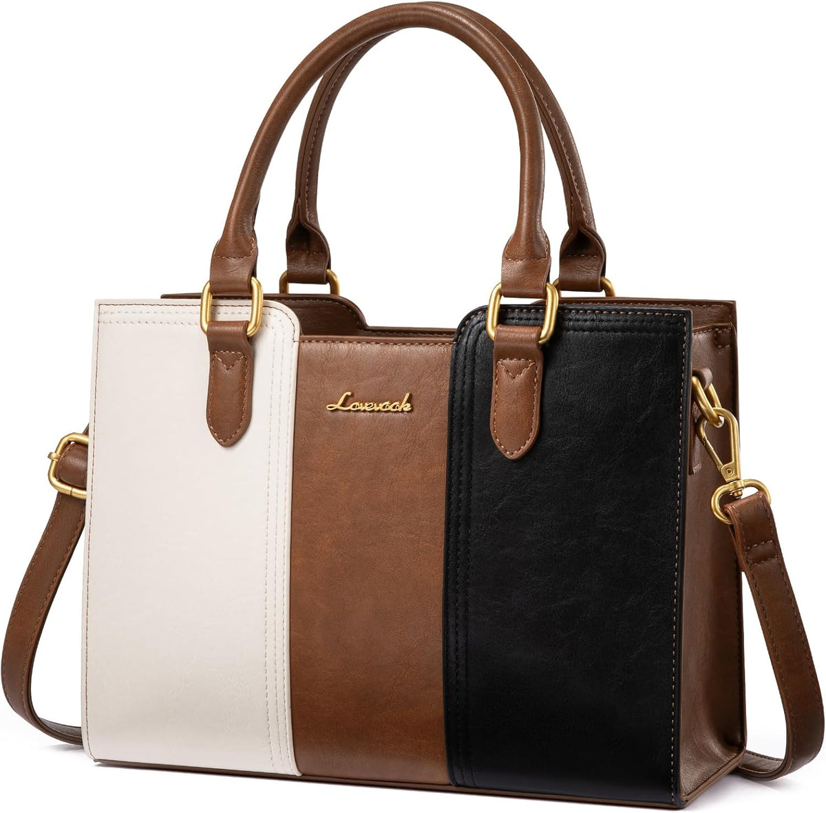 LOVEVOOK Bolso para mujer, bolso de hombro vintage de cuero, pequeñ...