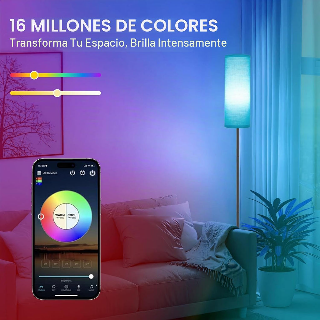 FRIDEKO HOME Lámpara de pie, iluminación ambiental que cambia de co...