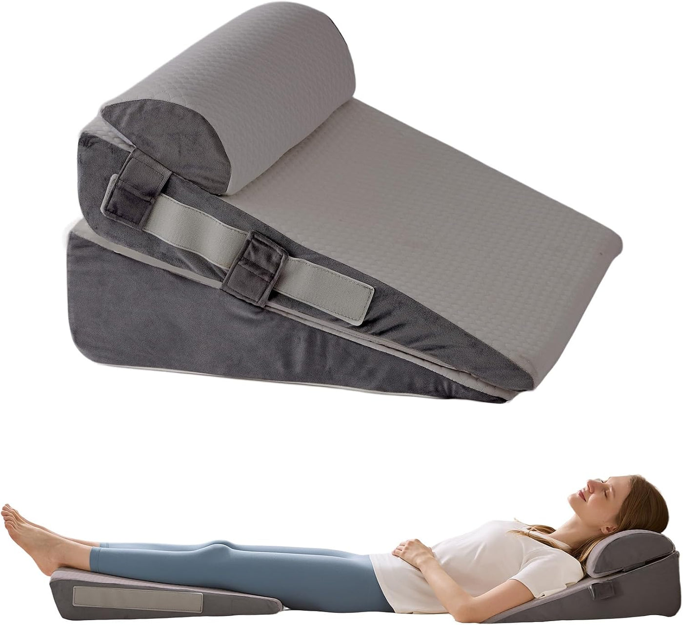 WGAKCED Juego de 3 almohadas de cuña para después de la cirugía, al...
