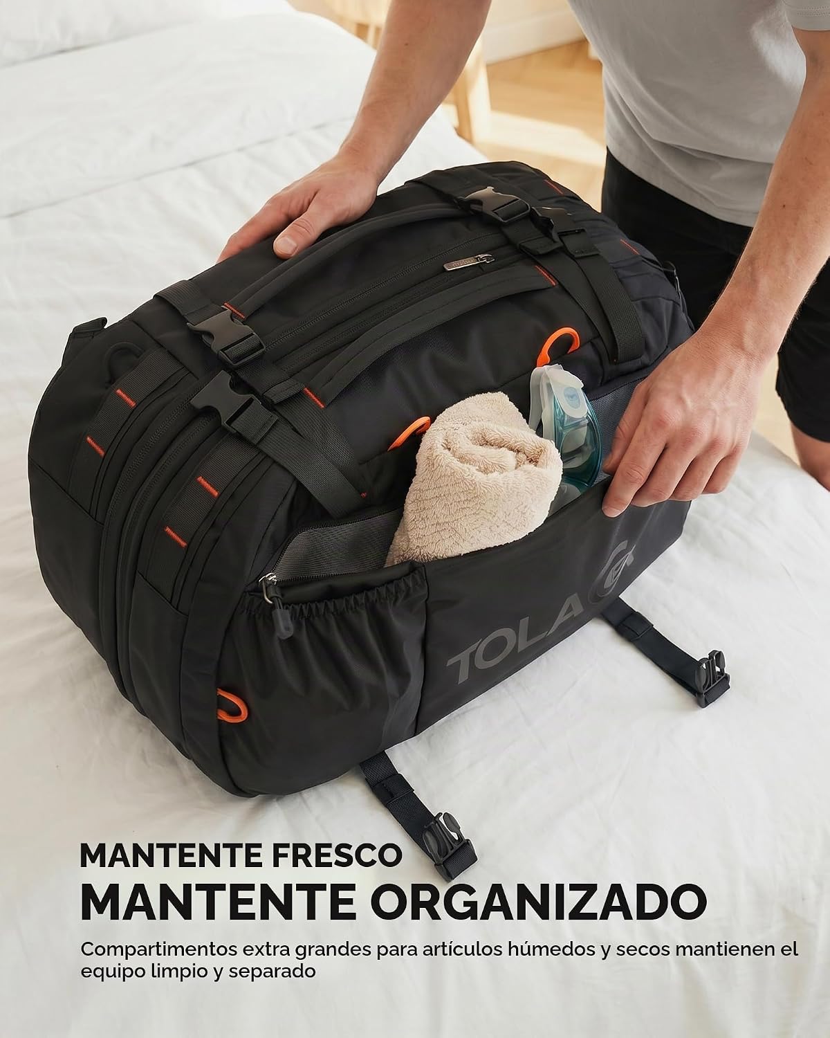 Tolaccea Mochila de viaje para laptop, mochila de mano para hombres...