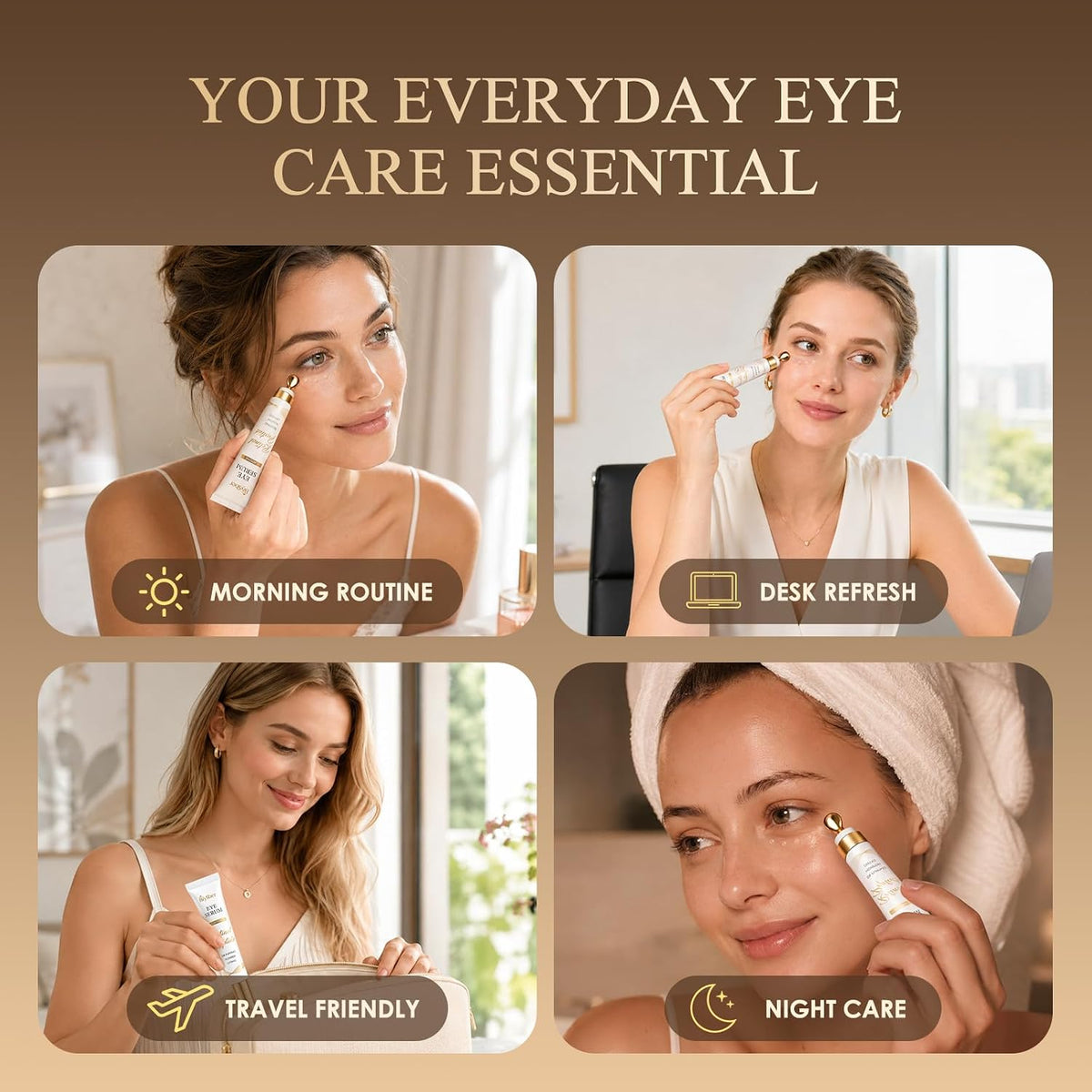 Suero debajo de los ojos para ojeras e hinchazón: suero de ojos con...