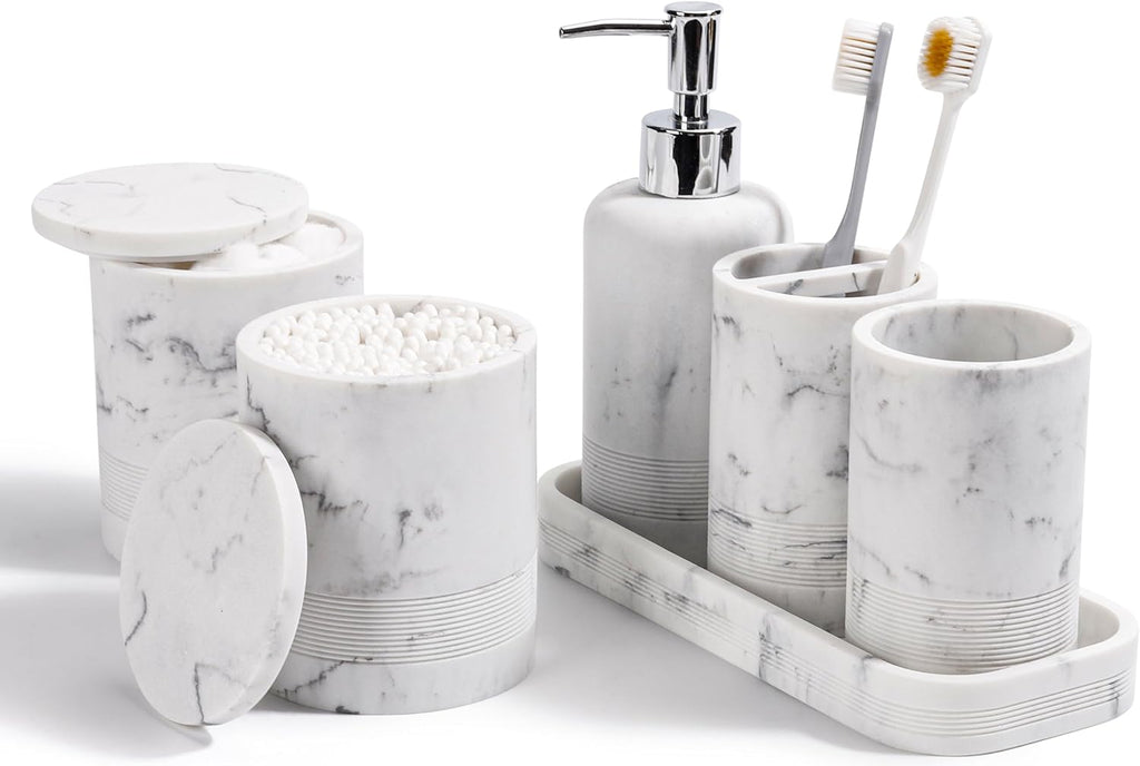 Juego de accesorios de baño, juego de accesorios de baño de 6 pieza...