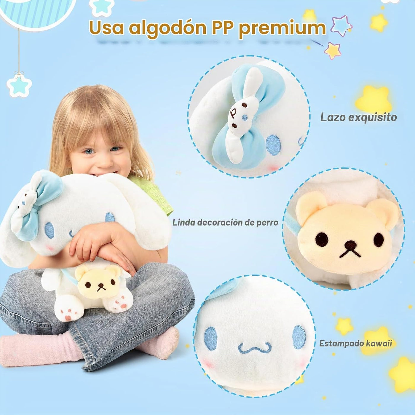 KIEAL 33 cm de juguetes de peluche, muñeca de animales de peluche d...
