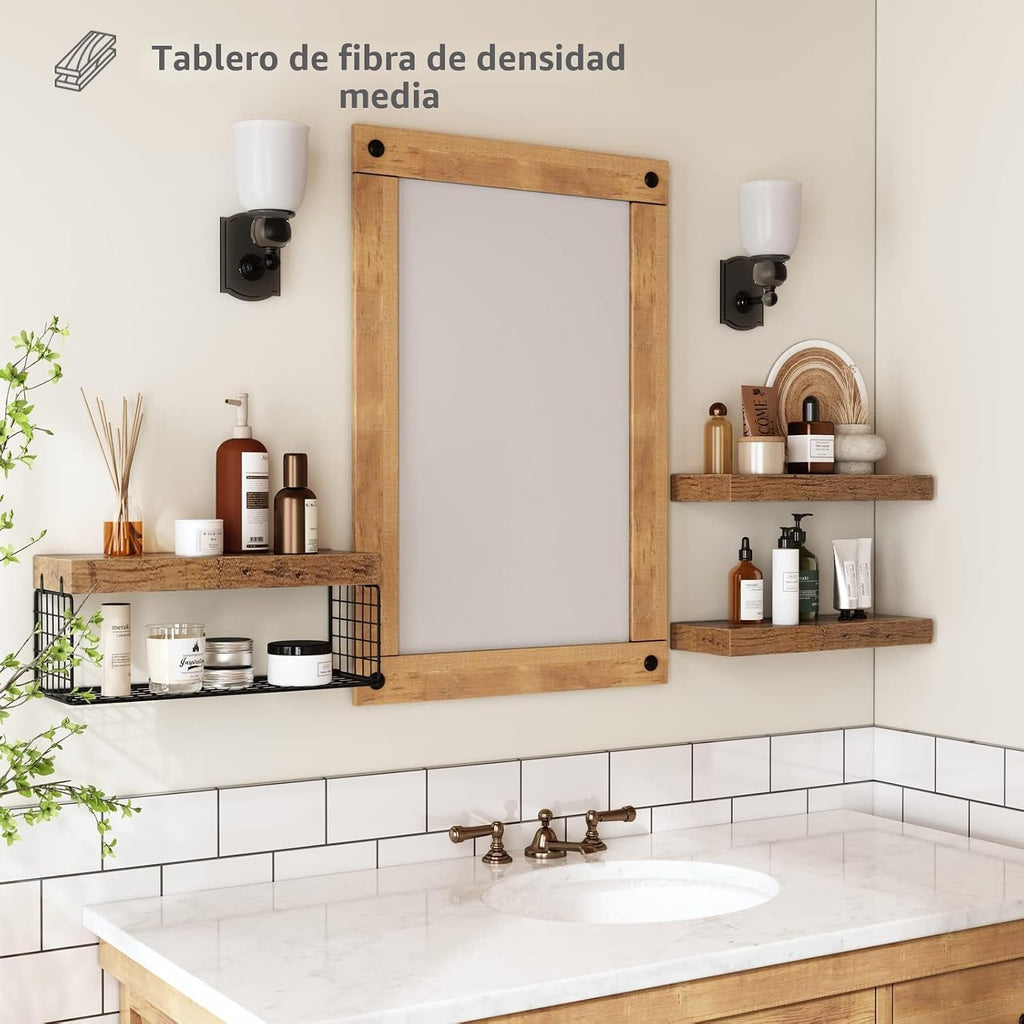 QEEIG Estantes de baño sobre el inodoro, estantes flotantes montado...