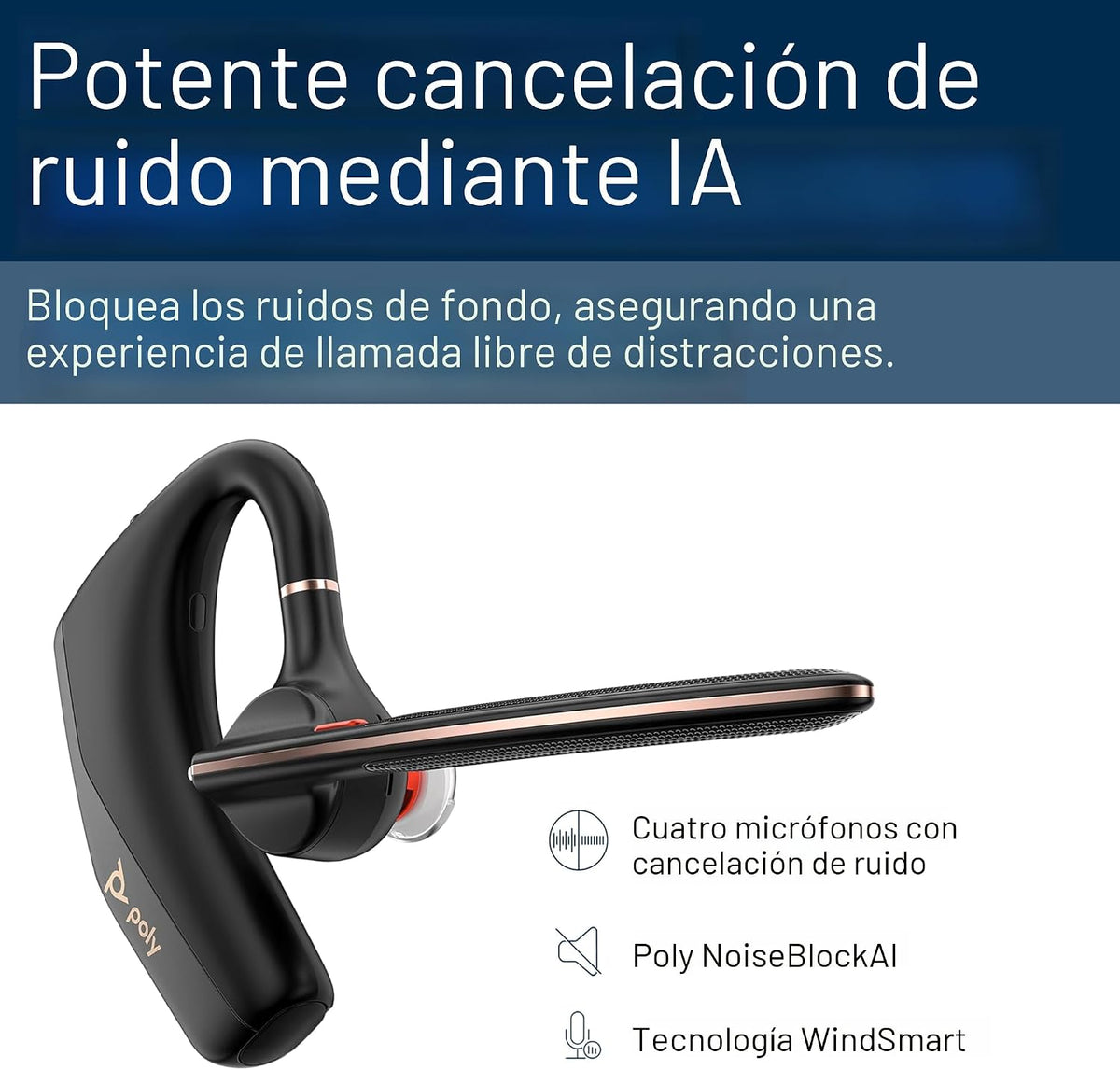 Poly Voyager Legend 50 - Auriculares Bluetooth - Auriculares inalám...