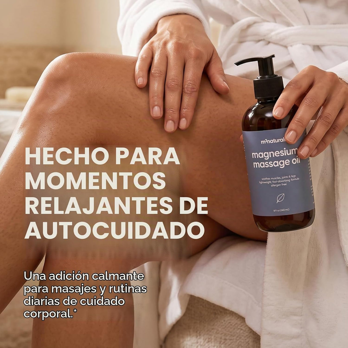 Aceite de masaje de magnesio para dolores musculares y calambres en...